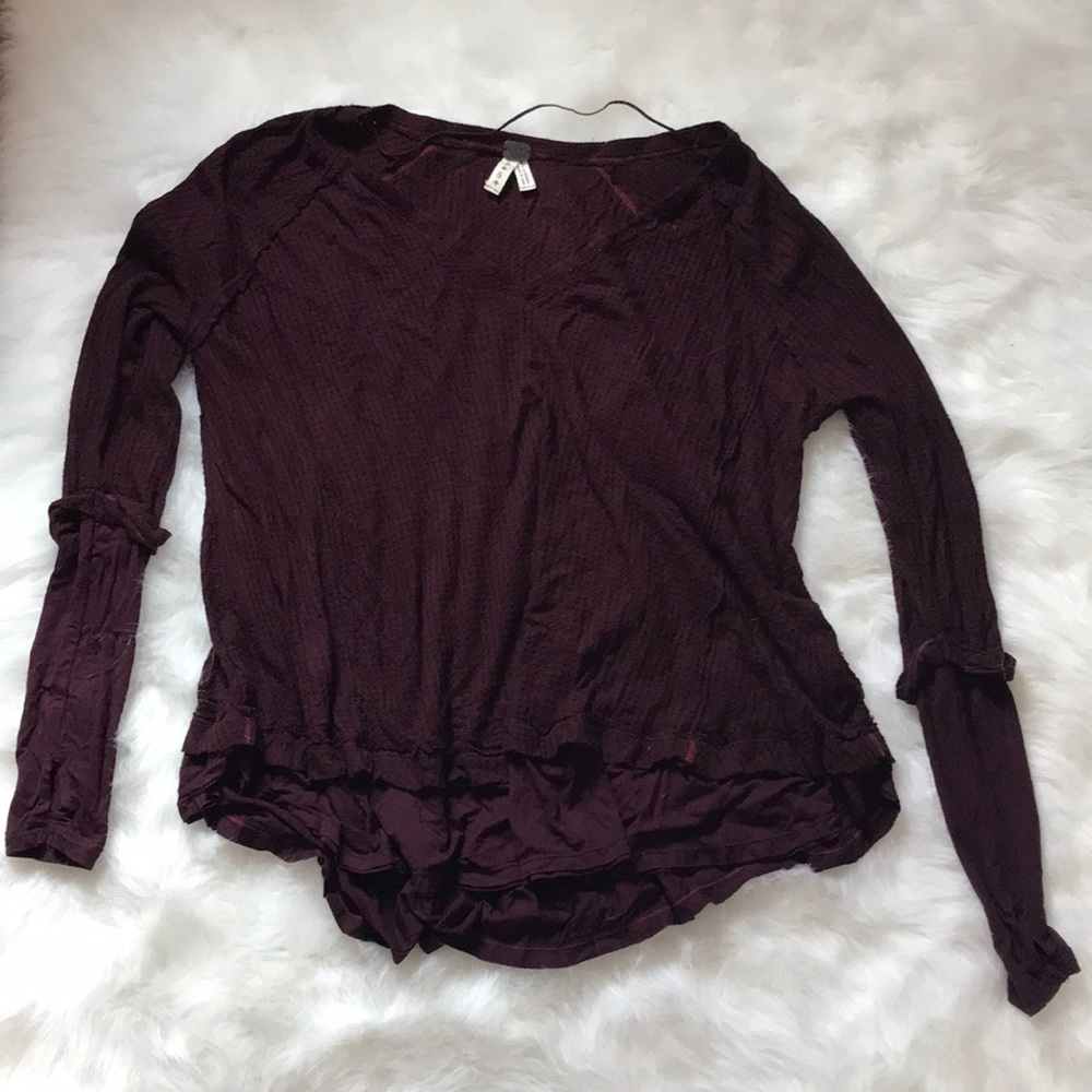 Free People We The Free Thermal Burgundy